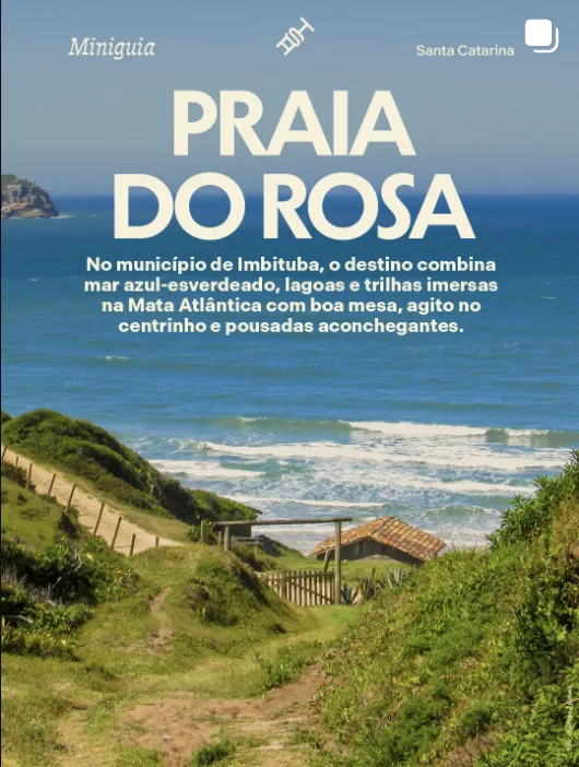 Miniguia Praia do Rosa: dunas e vegetação sobre a praia catarinense